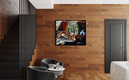 I'm watching you cry at the foot of the mountain amidst scattered little things